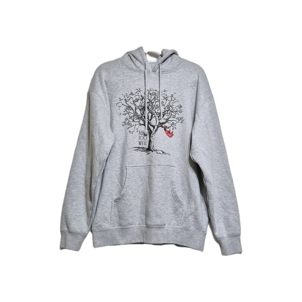 Taylor Swift All Too Well Hoodie Large Gray Red Scarf Women Unisex Sweatshirt